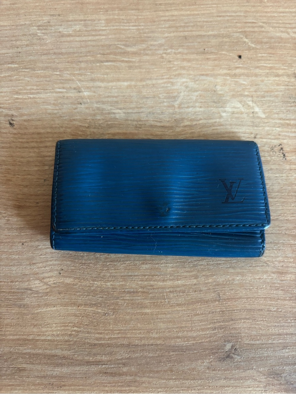 Louis Vuitton Navy Epi Leather Key & Card Holder
